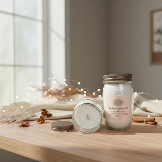 Ambered Cream Grandma's Girl Soapery & Candle